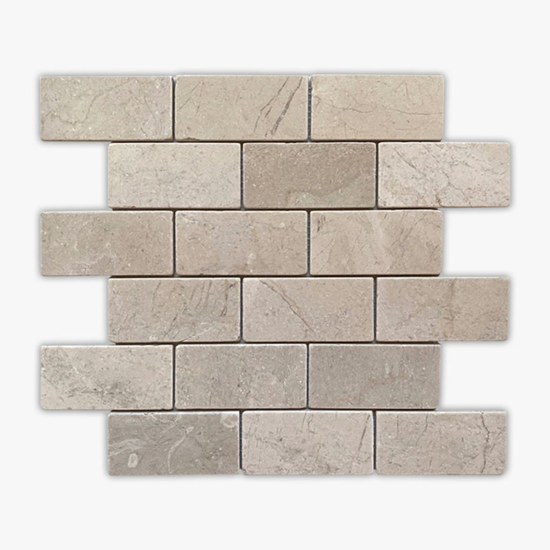 2" x 4" Marble Brick Joint Mosaic Wall & Floor Tile