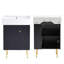 Meuble-lavabo autoportant de 21,6 po avec lavabo en céramique pour petites salles de bain, rangement latéral-1525914471