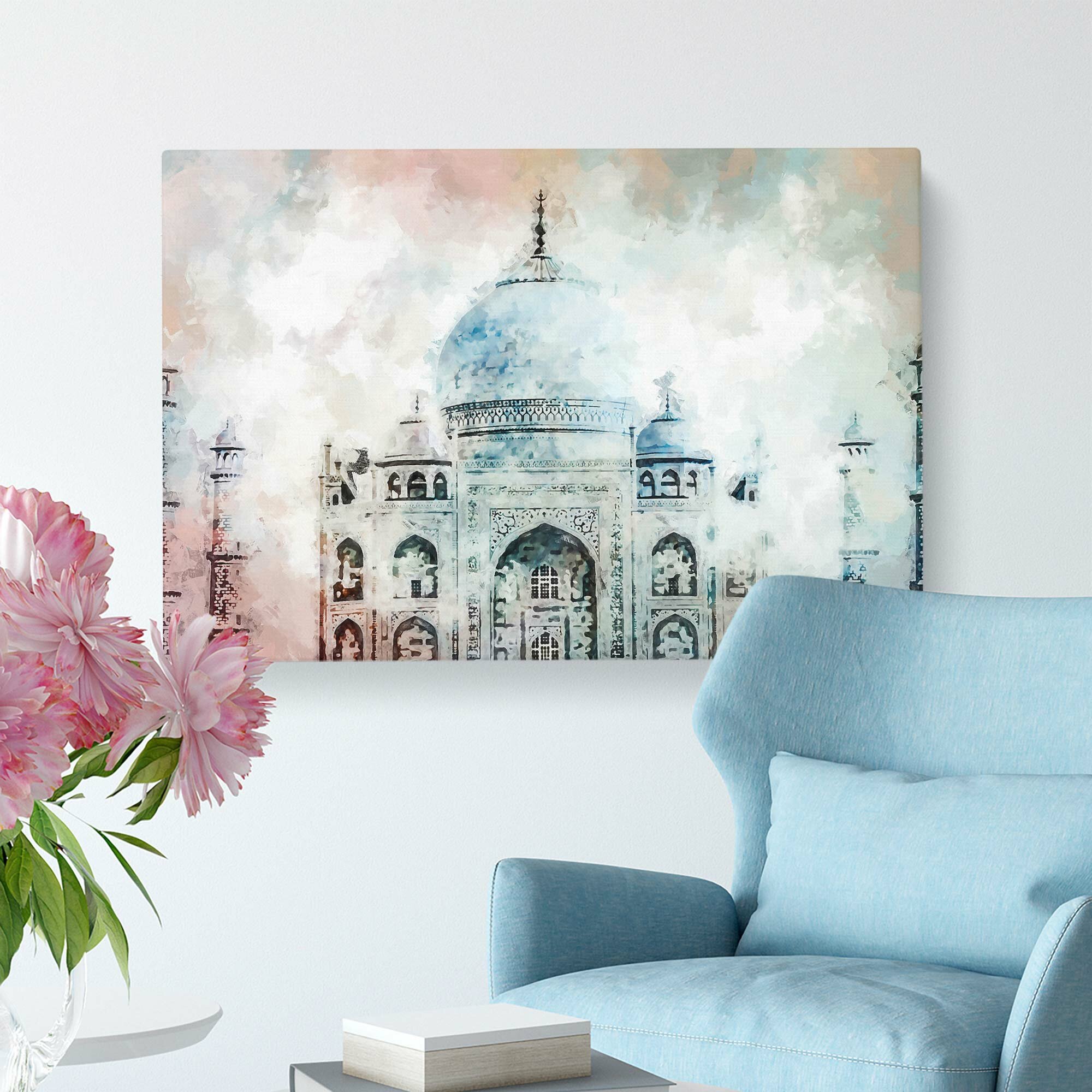 Taj mahal ,handmade indian art, homedecor top art, watercolour art, wallart painting