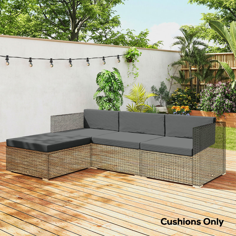 Outsunny 7-Piece Patio Furniture Cushions Water-Repellent, Grey