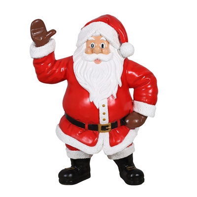 56-inch Life-Size Santa Statue [Brown Gloves]