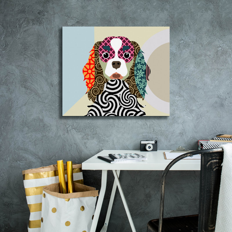 «Cavalier King Charles Spaniel» par Lanre Adefioyue, H 20 po x l 24 po x P 0,75 po