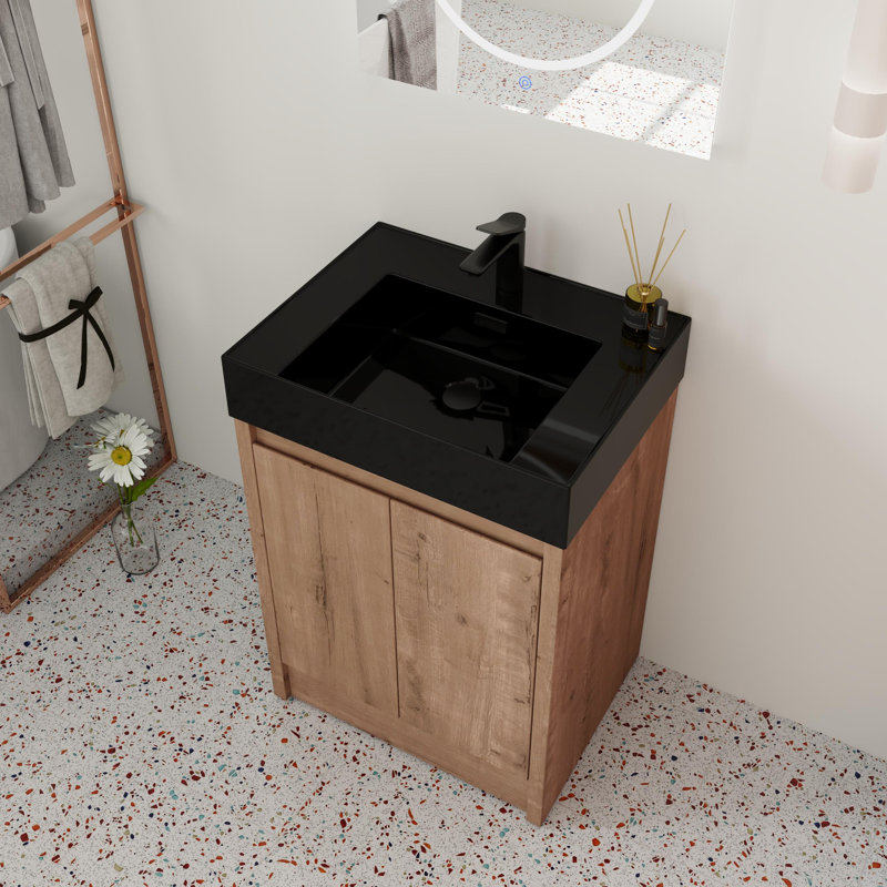 Ensemble de meuble-lavabo simple 24 po Philant, Noir
