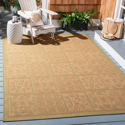 Tapis d’usage intérieur/extérieur vert olive/naturel Herefordshire