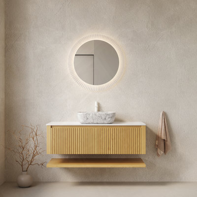 Meuble-lavabo flottant avec tiroir et lavabo