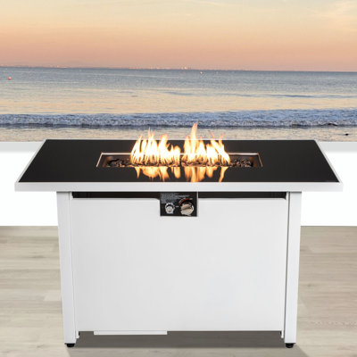  Table de foyer d'extérieur 42 po en acier sans fumée