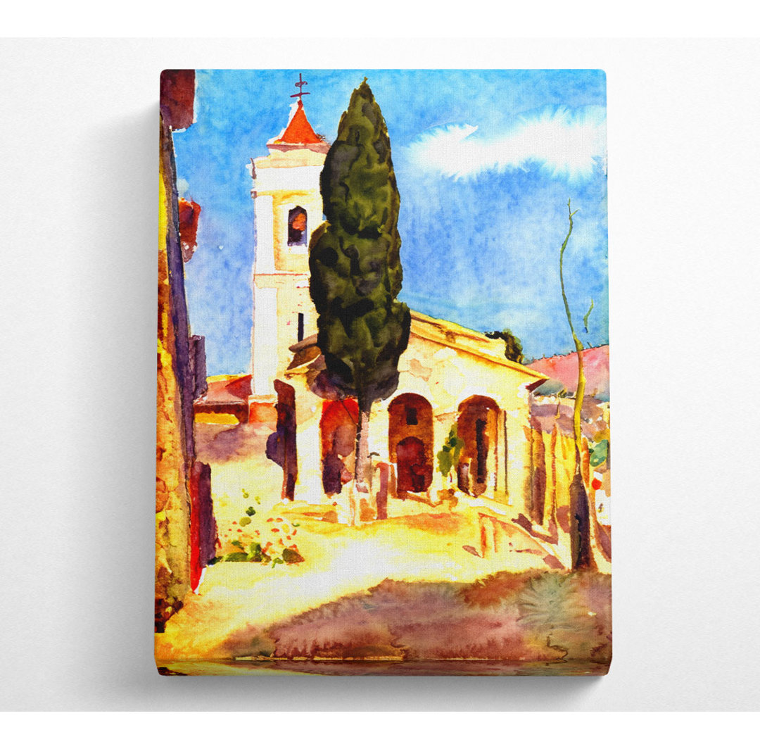 Renoir Kirche in Cagnes - Kunstdrucke auf Leinwand