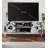 47 Inch Mirror TV Media Console with Diamond Glass Doors, Dual Door Design with Open Storage Space, Compatible with 50-Inch TVs, Modern Decor for Living Room & Bedroom-458188696-463389570