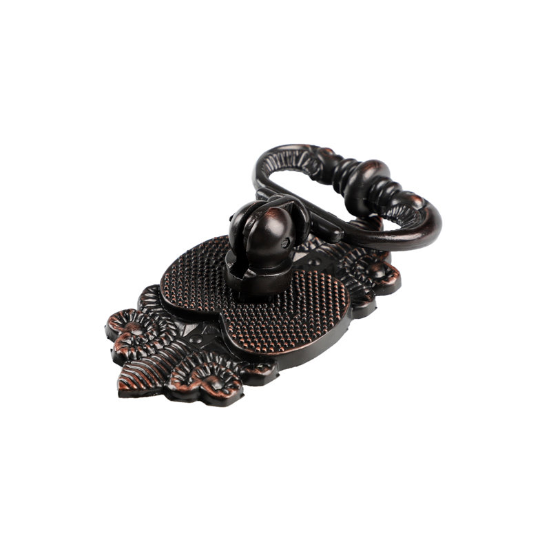 Poignée annulaire Utopia Alley Vallia - Poignées décoratives pour armoires et tiroirs - Quincaillerie d'armoire rétro avec fini bronze huilé à la main - Poignées de tiroir en métal 2,6 po (ensemble de 5)