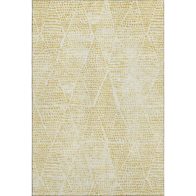Premium Machine Washable Cerrito AMF591 Wheat Rug, Rectangle 5' x 7'6"