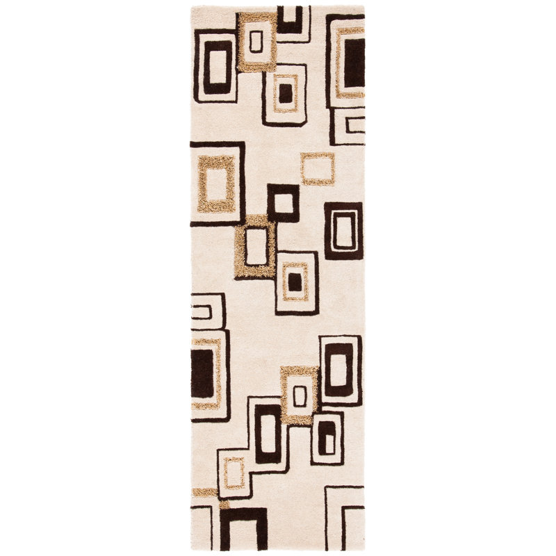 Hand Tufted Wool And Viscose Rug, Runner 2'6" x 8'