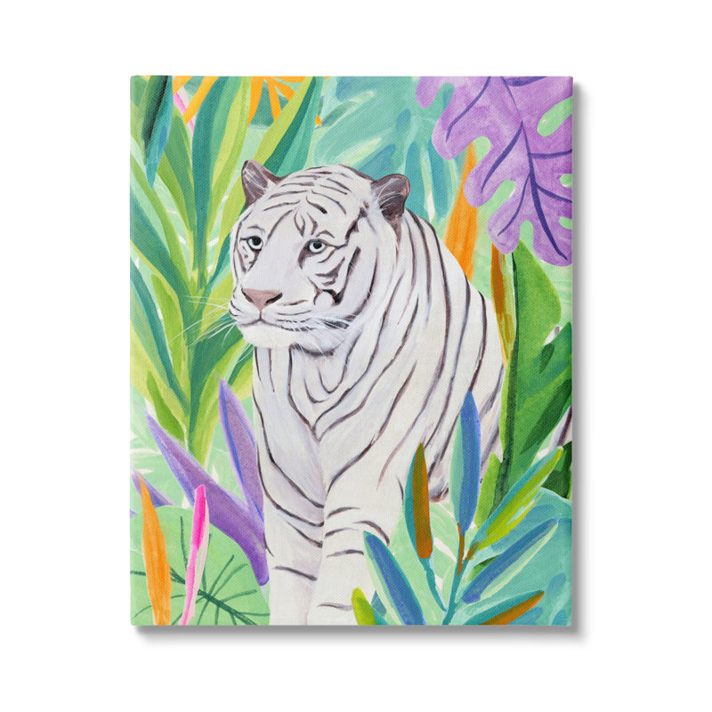 «Bold Botanical Tiger Leaves» par Annie Warren, impression sur toile tendue, H 20 po x l 16 po x P 1,5 po