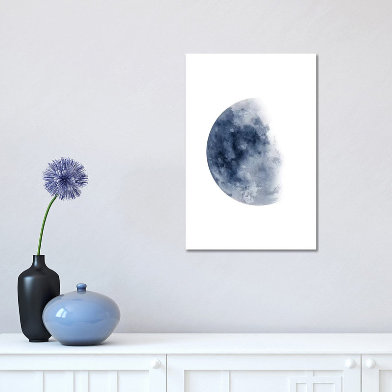 Blue Moon Waning No 1 Piece Wrapped Canvas Wall Art, 45.72cm H x 30.48cm W x 1.91cm D