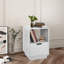 Table de bout de 22,8 po de hauteur avec table de bout contemporaine et tiroir de rangement, blanc-1261963628