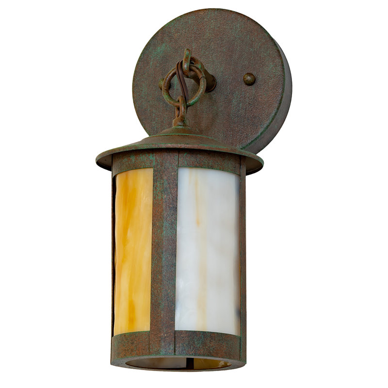 Rustic Lodge Solid Brass Armed Sconce