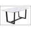 Table de salle à manger Madan avec plateau en marbre durable pour des espaces de salle à manger élégants et modernes