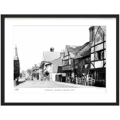 Crawley, Middle Square 1903 by Francis Frith - Single Picture Frame Print