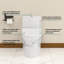 Toilette allongée standard en céramique à double chasse standard GPF 1,1 / 1,6 (siège inclus)