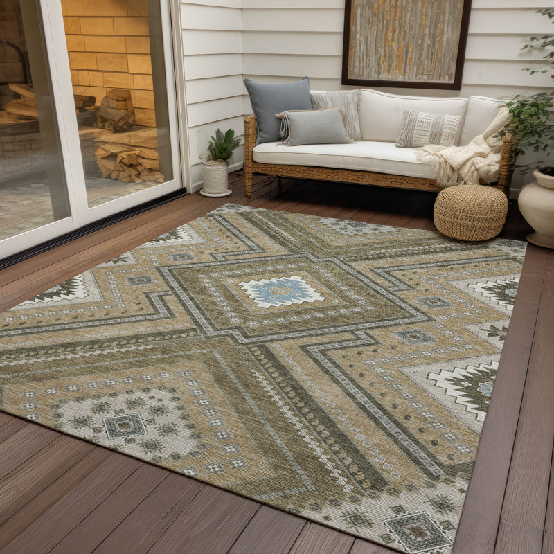 Tapis d'intérieur / extérieur lavable Solene , 8' x 10'