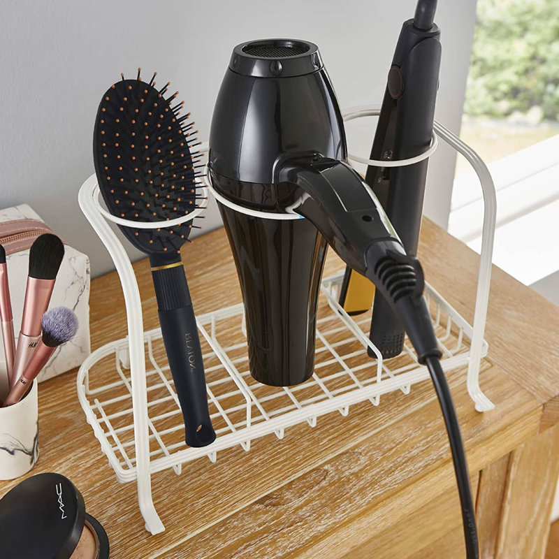 Metal Hair Tool Holder, Cream