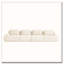 Canapé modulaire modulaire pour le salon, tissu en flanelle, très texturé, canapé 4 places surdimensionné-238417651-238417650-238417649