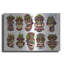  «Tiki Heads Flat» par Flyland Designs, art mural en métal, 24 po x 16 po-101624436
