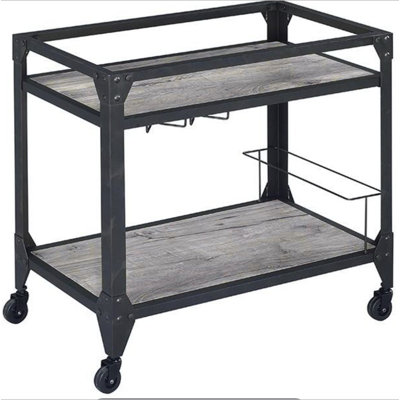 Jorgensen  Rustic Finish Serving Cart