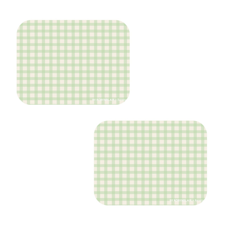 2 napperons | Vichy vert | par robynblair, Vert