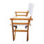 Chaise pliante en bois Chaise pliante 2 pièces / ensemble Populus + toile (couleur: blanc)-266976349