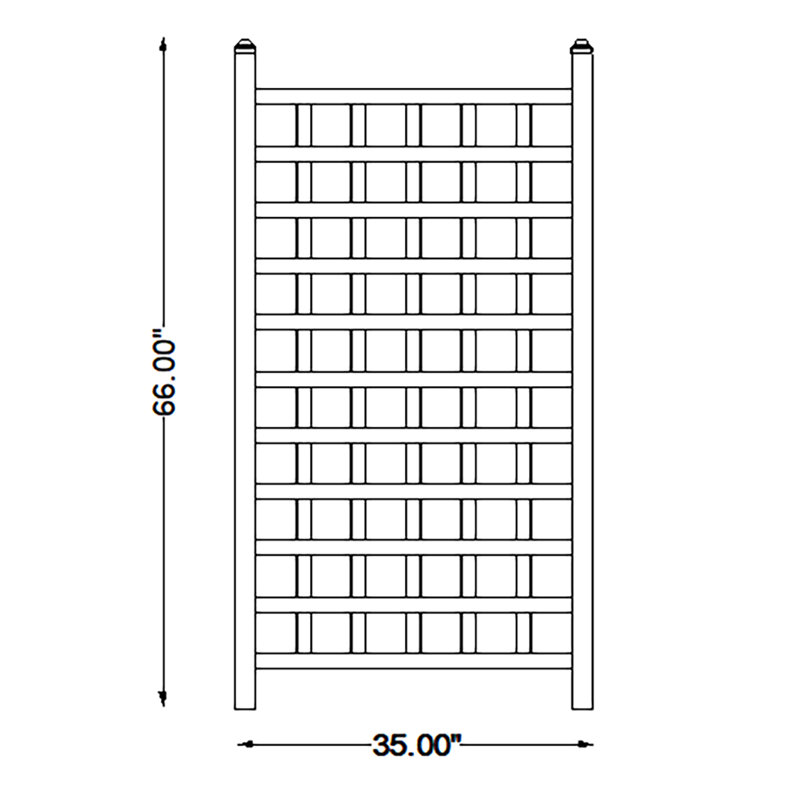 Dura-Trel White Vinyl Classic Grid Garden Trellis