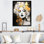 Portrait de femme Diva minimaliste peint en noir et or