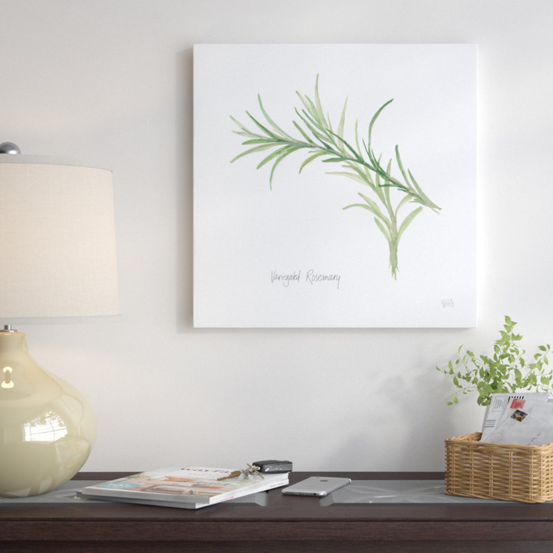 «Variegated Rosemary», reproduction d'art sur toile, H 12 po x l 12 po x P 1,5 po, Toile tendue, Pas de tapis