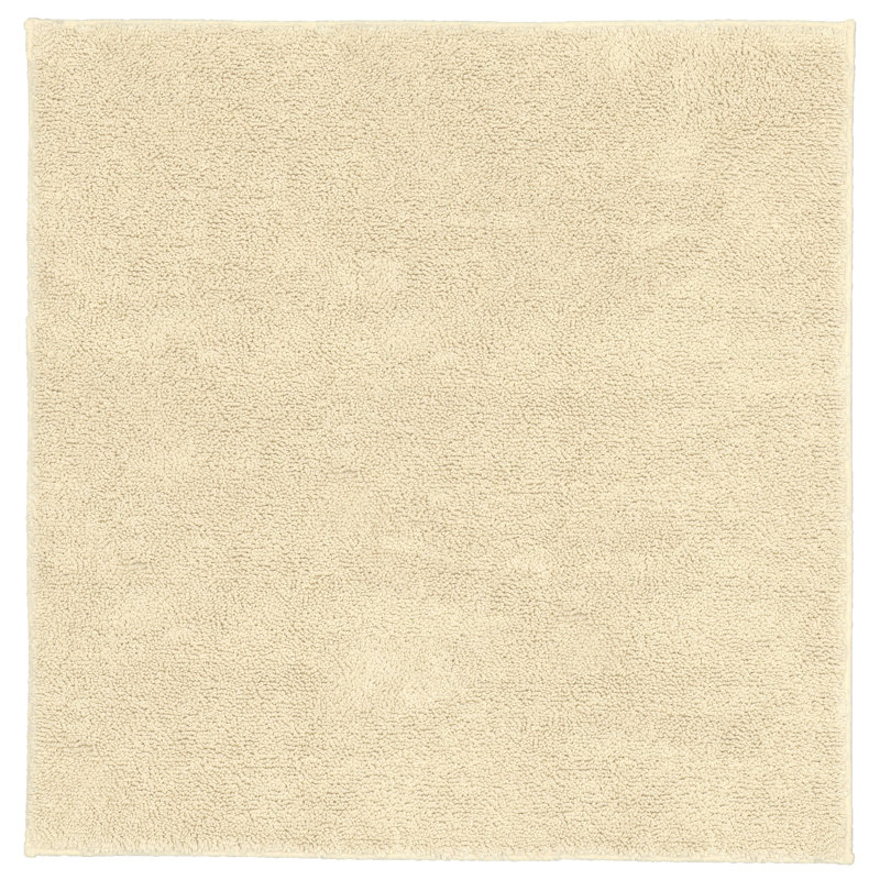 Roanoke Cotton Bath Rug with Non-Slip Backing, Natural, 36"W x 36"L