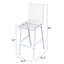 2 chaises transparentes à hauteur de comptoir avec base - élégantes pour diverses salles à manger