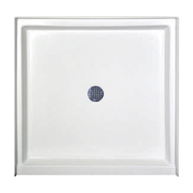 32" W x 32" D Single Threshold Shower Base, White