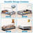 Rebrilliant Square Under-Bed Storage Box with Wheels, Transparent Window, Grayk