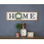 Plaque de maison en bois avec couronne en PVC vert