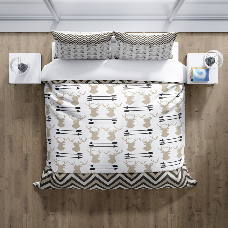 Ensemble de housse de couette Deer Antler, Housse de couette grand et 2 taies décoratives