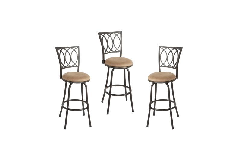 Atoka Swivel Upholstered Adjustable Height Bar Stool