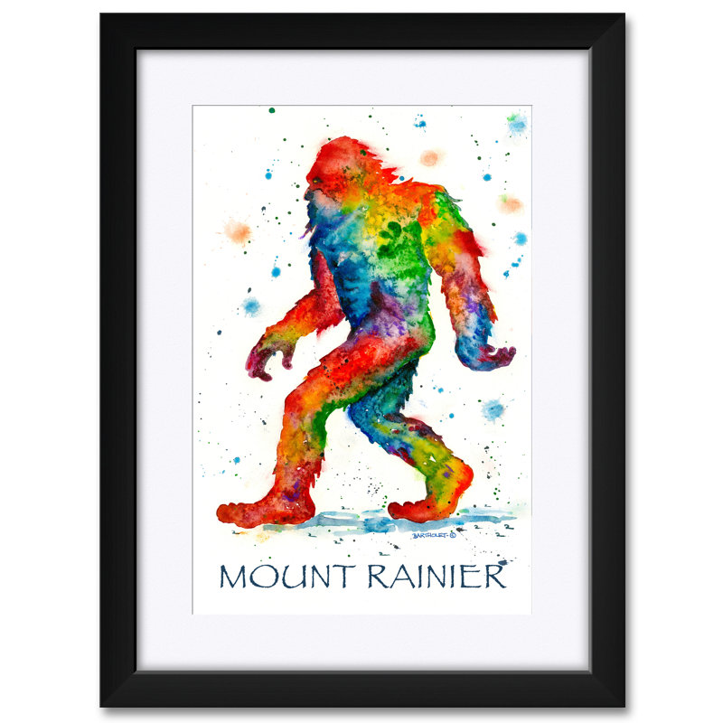 «Mount Rainier Rainbow Bigfoot», reproduction d'art encadrée par un professionnel - par Dave Bartholet