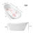 59" Acrylic Single Slipper Freestanding Bathtub, Elegant High-Back Deep Soaking Tub with Slotted Overflow and Center Drain, Multiple Colors Available-129104910