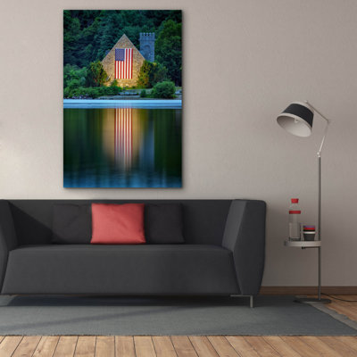 «The Old Stone Church At Blue Hour» par Rick Berk, art mural sur toile