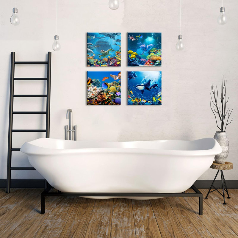 4 Piece Wrapped Canvas Wall Art