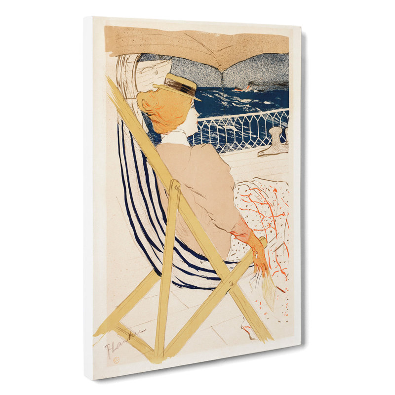 Passenger on the Ship by Henri de Toulouse-Lautrec - Wrapped Canvas Drawing - Wrapped Canvas, 76cm H x 50cm W x 3cm D
