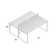 Adelore Rectangle 4 Person Benching Workstation