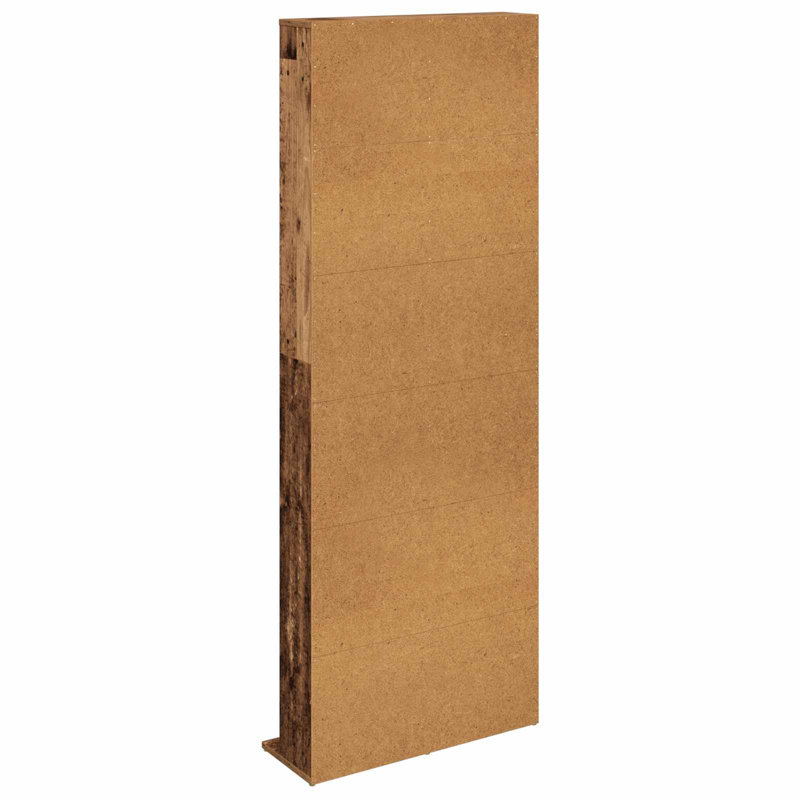 175 cm H Media Shelves, Old Wood