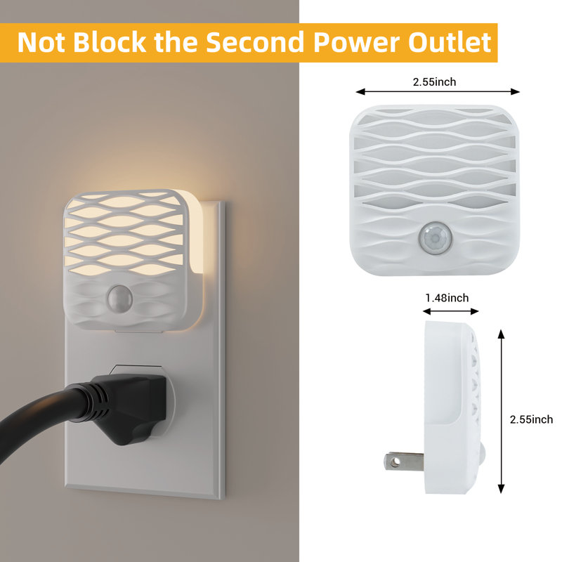 Motion Sensor Plug-in Night Light 3-Pack
