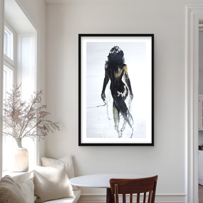 Abstract Back View Woman Silhouette | Framed Bedroom Print