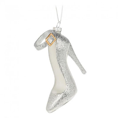 Silver Shoe With Strap Ornament