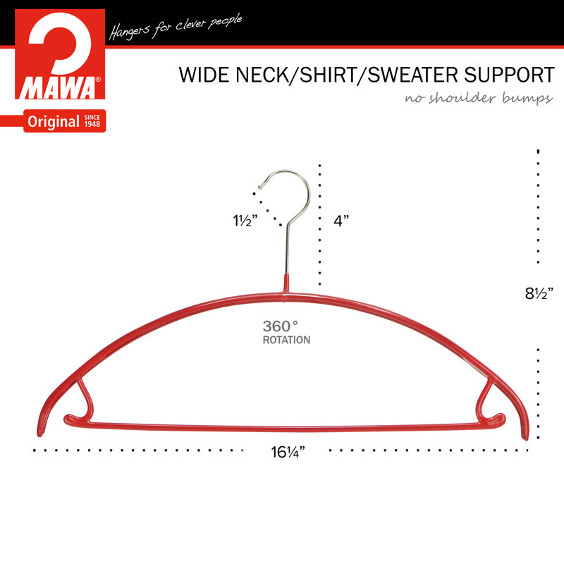 Cintre en métal Euro Skirt, Rouge